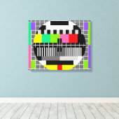 Leinwand in Form eines Retro-Fernsehers (Insitu (Holzboden))