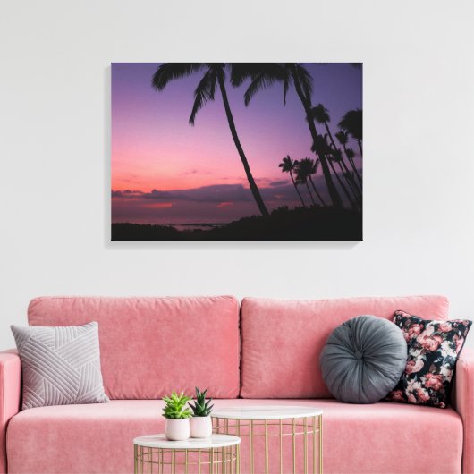 Leinwand in rosa und lila tropischen Farben (Insitu (Wohnzimmer))