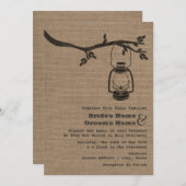 Leinwand-inspirierte/Campings-Hochzeit im Freien Einladung (Vorne/Hinten)