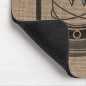 Leinwand-inspirierte Monogramm-Öl-Laterne Mousepad (Ecke)