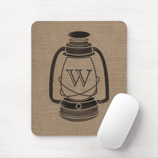 Leinwand-inspirierte Monogramm-Öl-Laterne Mousepad (Mit Mouse)