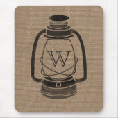 Leinwand-inspirierte Monogramm-Öl-Laterne Mousepad (Vorne)