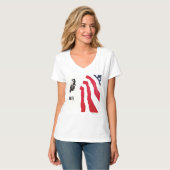 Leinwand Jersey V-Neck T - Shirt (Vorderseite Vollansicht)