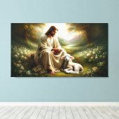 Leinwand Jesus und Lamm Kunst (Insitu (Holzboden))