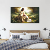 Leinwand Jesus und Lamm Kunst (Insitu (Schlafzimmer))