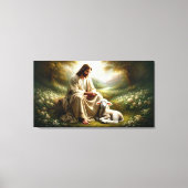 Leinwand Jesus und Lamm Kunst (Vorderseite)