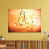 Leinwand: Kaninchen in der Wüste für Tierliebhaber Leinwanddruck (Insitu (Wohnzimmer))