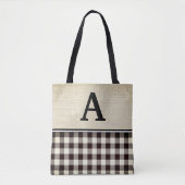 Leinwand kariert tasche (Vorderseite)