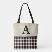 Leinwand kariert tasche (Rückseite)