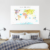 Leinwand Kinder Weltkarte Kinderzimmer (Insitu (Schlafzimmer))