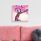 Leinwand-Kirschbaum blühen Leinwanddruck (Insitu (Wohnzimmer))