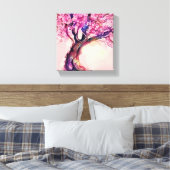 Leinwand-Kirschbaum blühen Leinwanddruck (Insitu (Schlafzimmer))