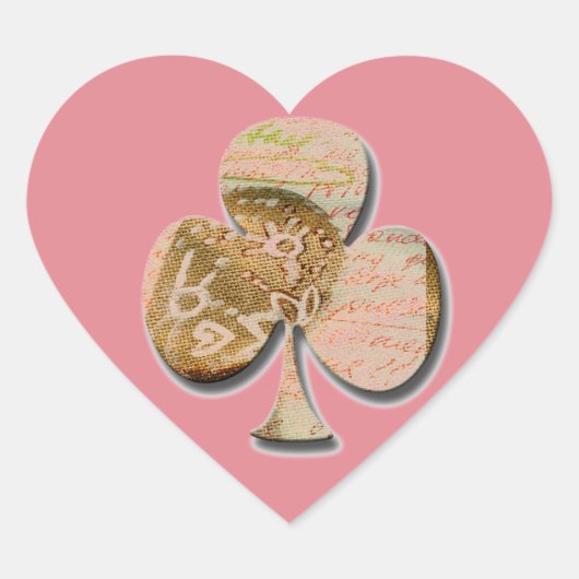 Leinwand Klee Herz-Aufkleber (Vorderseite)