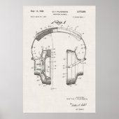 Leinwand | Kopfhörer-Patent Poster (Vorne)
