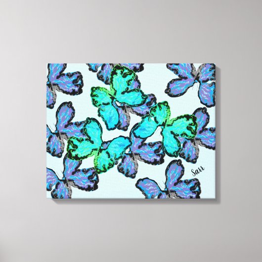 Leinwand: Kostenlos als Schmetterling Leinwanddruck (Vorderseite)