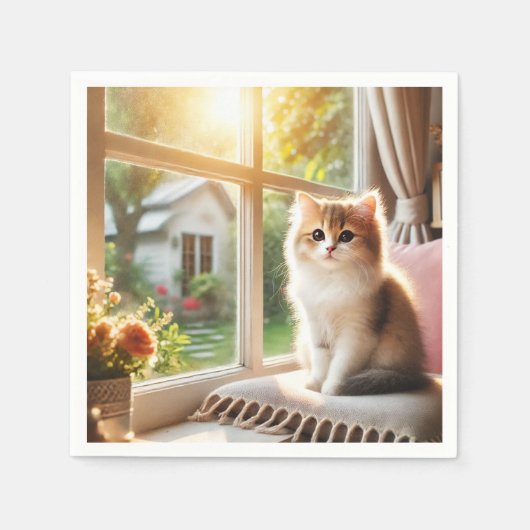 "Leinwand Kreationen: Verschleiß und Dekor" Serviette (Vorderseite)