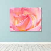 Leinwand-Kunst druckt rosa Rosen-Blumen-Spirale Leinwanddruck (Insitu (Holzboden))