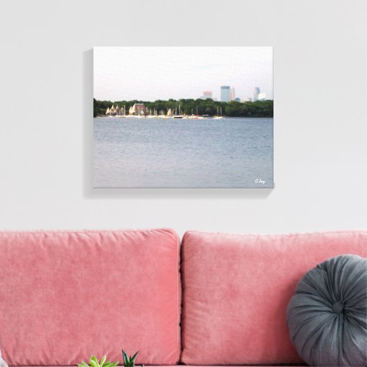 LEINWAND: Lake Harriet Parkway & Mpls, Skyline, MN Leinwanddruck (Insitu (Wohnzimmer))
