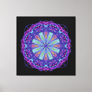 Leinwand, Lila Rosa Kaleidoskop Mandala Art Leinwanddruck