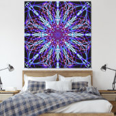 Leinwand, Lila Schwarzkaleidoskop Mandala Art Leinwanddruck (Insitu (Schlafzimmer))