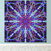 Leinwand, Lila Schwarzkaleidoskop Mandala Art Leinwanddruck (Insitu (Holzboden))