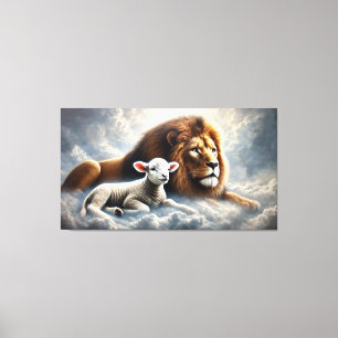 Leinwand Lion und Lamb Art