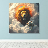 Leinwand Lion und Lamb Art (Insitu (Holzboden))