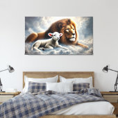 Leinwand Lion und Lamb Art (Insitu (Schlafzimmer))