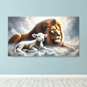 Leinwand Lion und Lamb Art (Insitu (Holzboden))