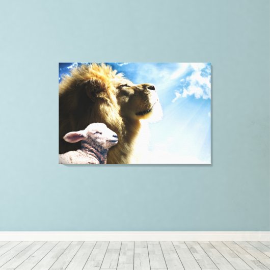 Leinwand Lion und Lamb Art (Insitu (Holzboden))