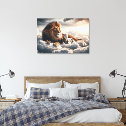 Leinwand Lion und Lamb Art (Insitu (Schlafzimmer))