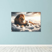 Leinwand Lion und Lamb Art (Insitu (Holzboden))