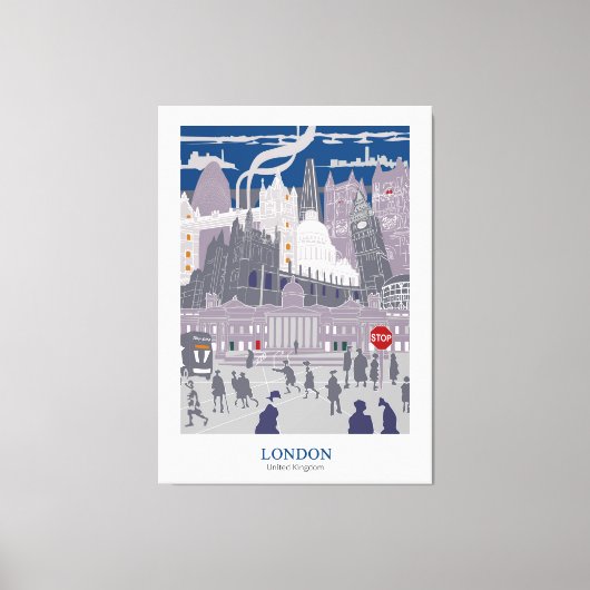 Leinwand London City Skyline Artwork (Vorderseite)