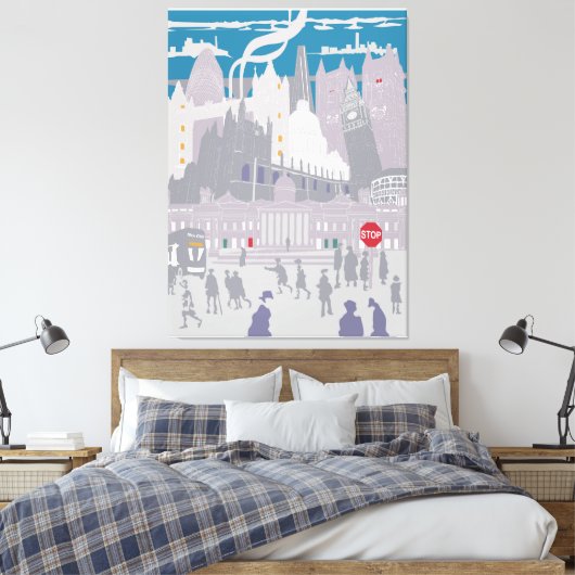 Leinwand London City Skyline Artwork (Insitu (Schlafzimmer))