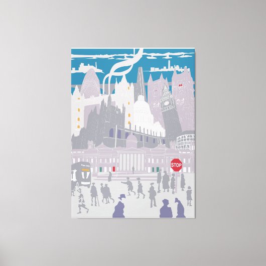 Leinwand London City Skyline Artwork (Vorderseite)