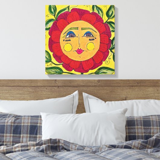 Leinwand Malerische Blumen (Insitu (Schlafzimmer))