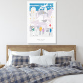 Leinwand Manchester Skyline Illustration (Insitu (Schlafzimmer))