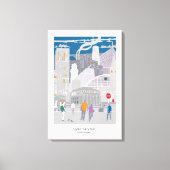 Leinwand Manchester Skyline Illustration (Vorderseite)