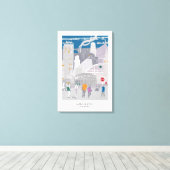Leinwand Manchester Skyline Illustration (Insitu (Holzboden))