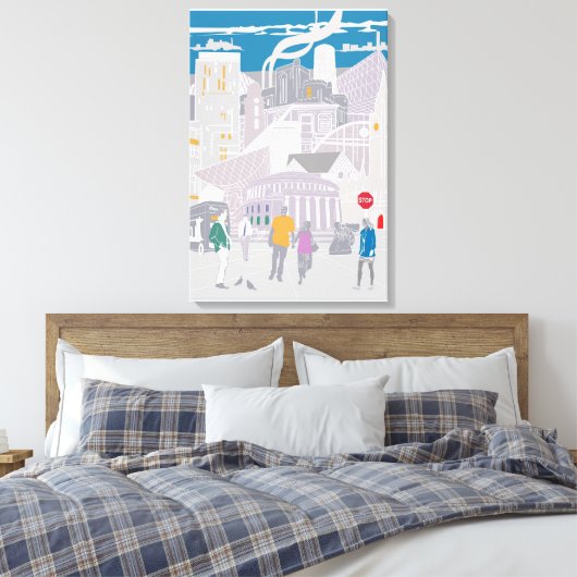 Leinwand Manchester uk Skyline (Insitu (Schlafzimmer))