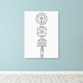 Leinwand Marokko Stammesdruck Berber 2 (Insitu (Holzboden))