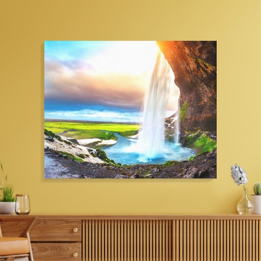 Leinwand Mauer Wasserfall (Insitu (Wohnzimmer))