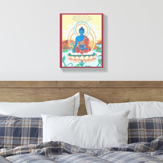 LEINWAND - Medizin Buddha - Buddha des heilenden P (Insitu (Schlafzimmer))