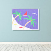 Leinwand mit Beachszene (Insitu (Holzboden))