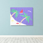 Leinwand mit Beachszene (Insitu (Holzboden))