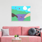 Leinwand mit Berg- und Seenlandschaft (Insitu (Wohnzimmer))