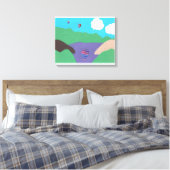 Leinwand mit Berg- und Seenlandschaft (Insitu (Schlafzimmer))