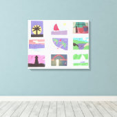 Leinwand mit bunten Szenen (Insitu (Holzboden))