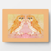 Leinwand mit Easel: Eulen Fotoplatte (Vorderseite)