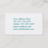 Leinwand mit empfindlicher Spitze - Shabby Chic Visitenkarte (Rückseite)